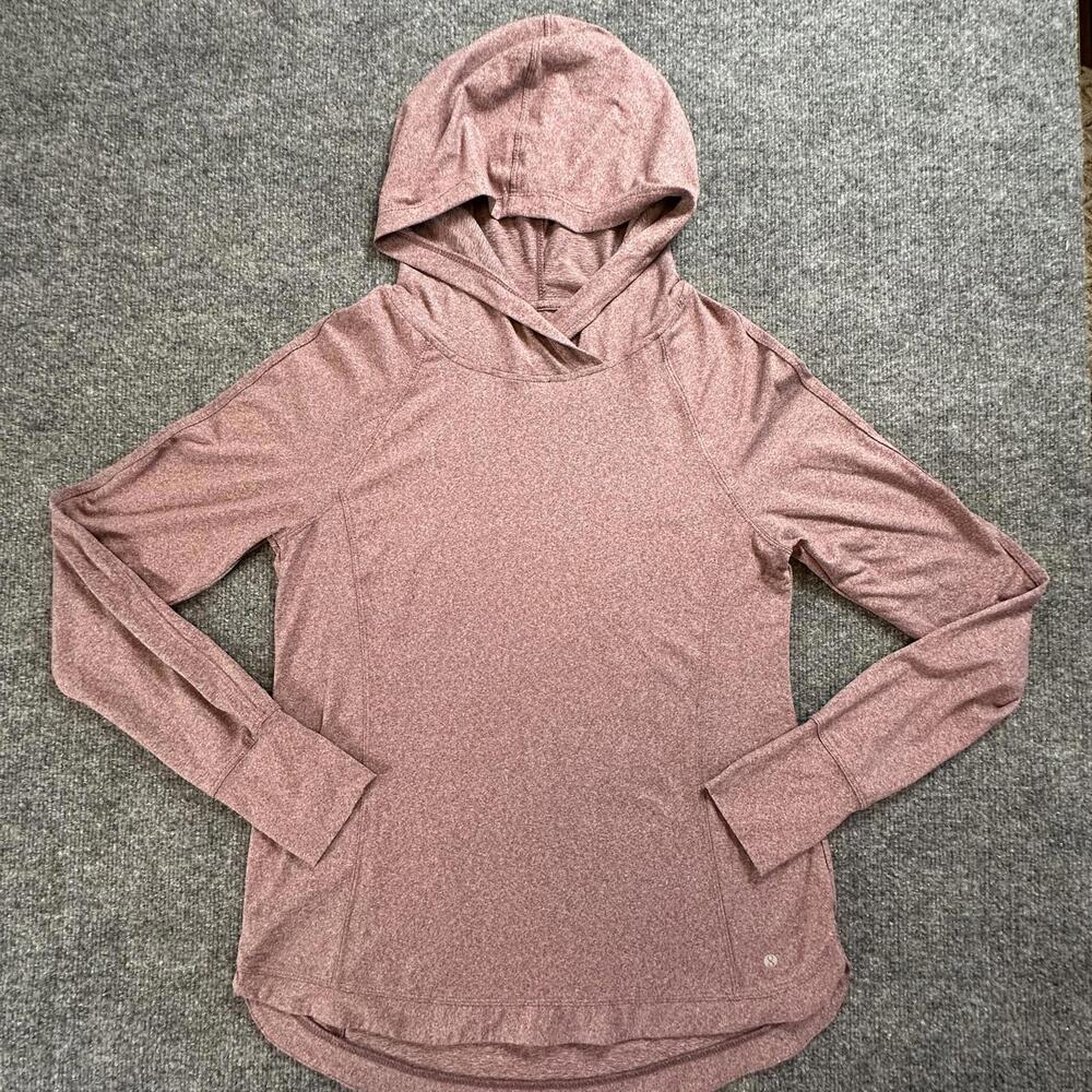 Layer‎ 8 Qwick Dry Long Sleeve Hoodie Mauve Red Activewear Top Mens S